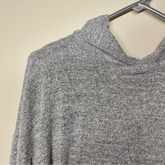 🔥 GAP | Oversized Heather Gray Soft Knit Lounge Hoodie Extra Small - Picture 5 of 5